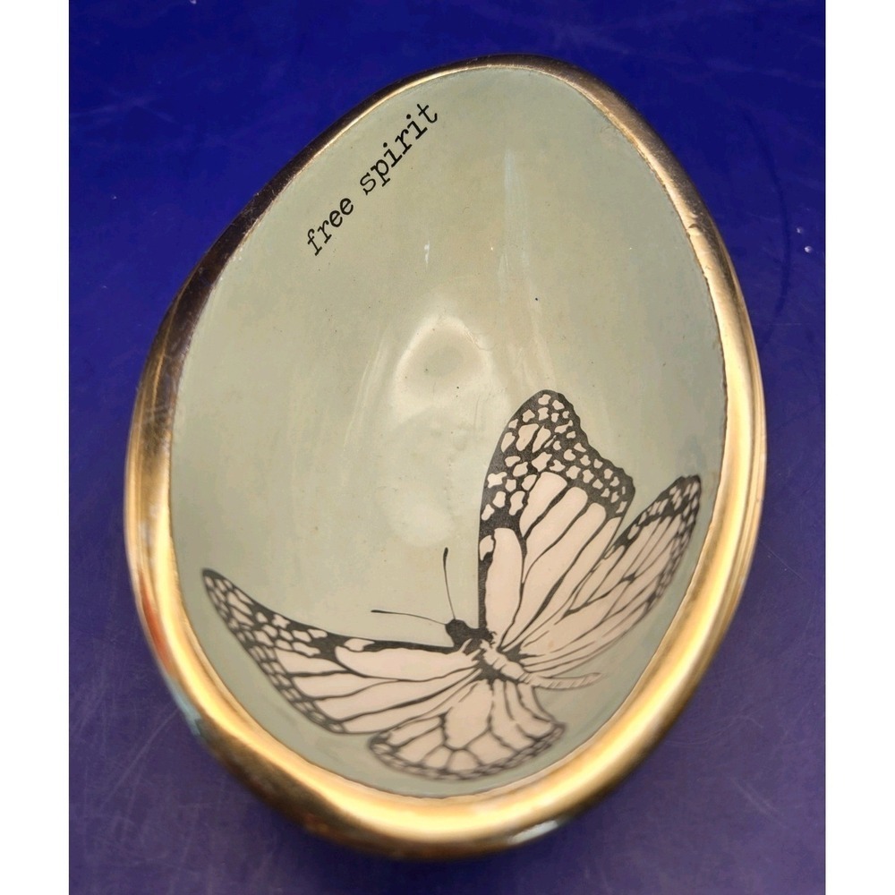 Butterfly Trinket Dish Or Bedside Ring Bowl Made In India